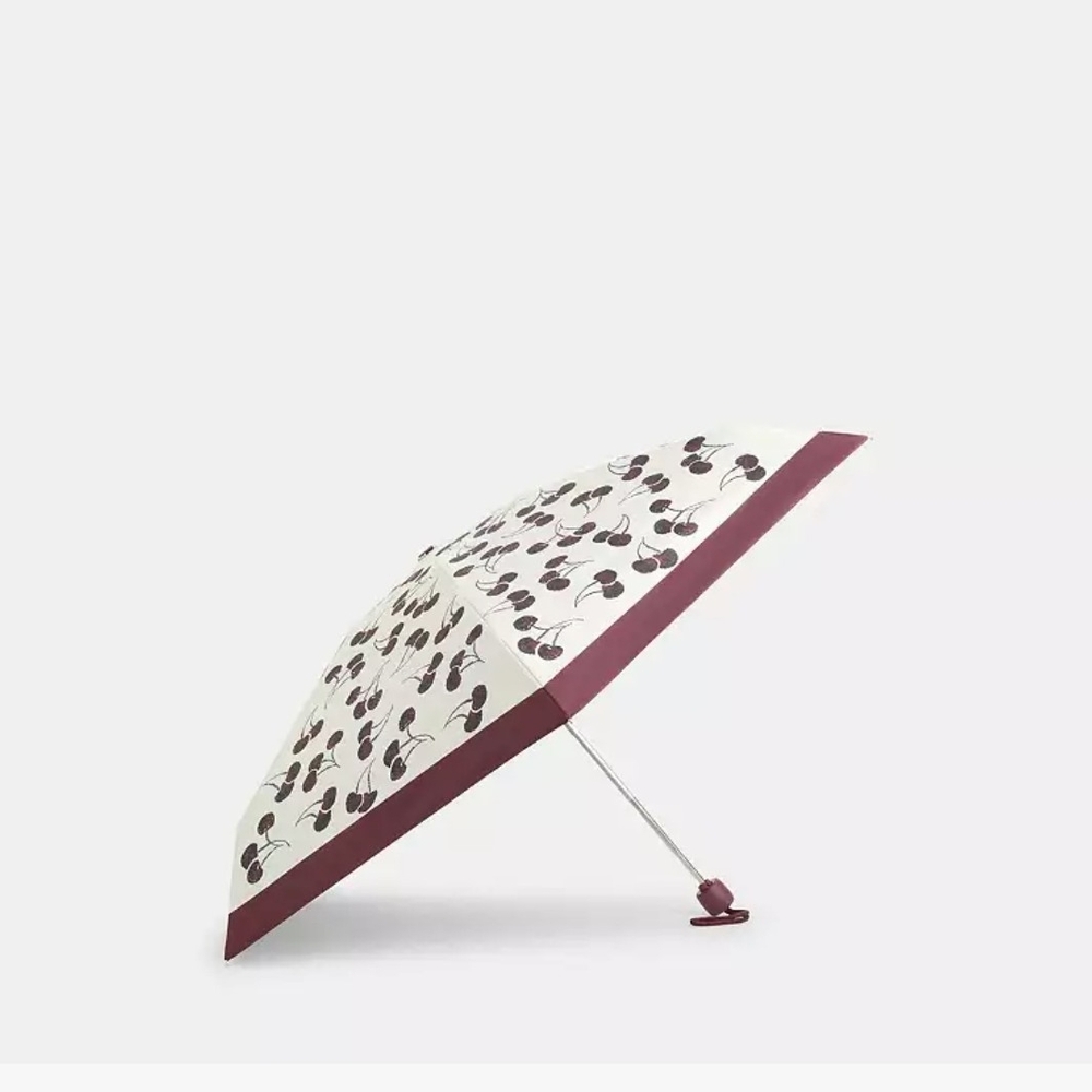 Coach Burgundy and Cream Umbrella